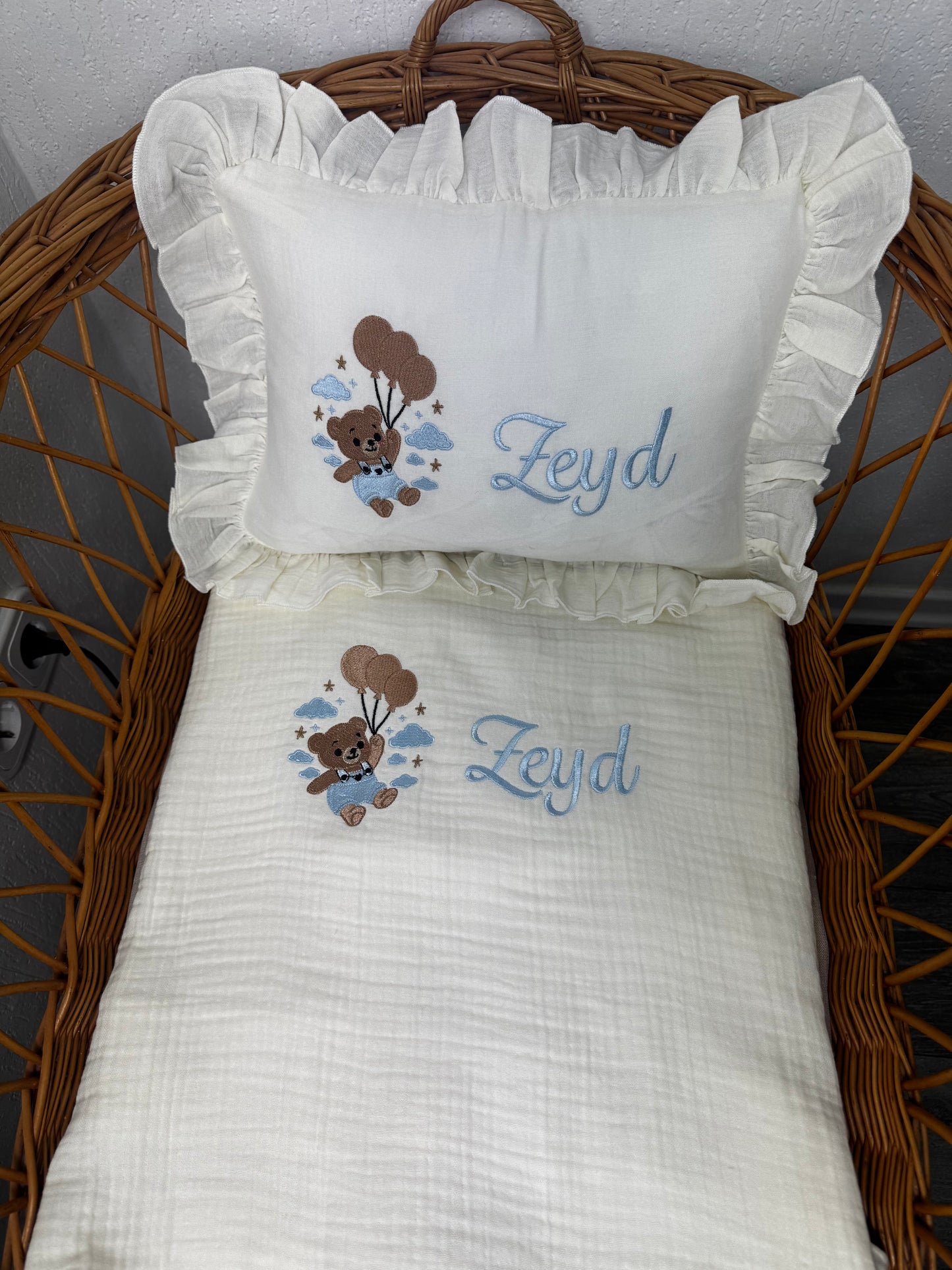 Teddy Musselin Neugeborenen-Set (2-teilig)